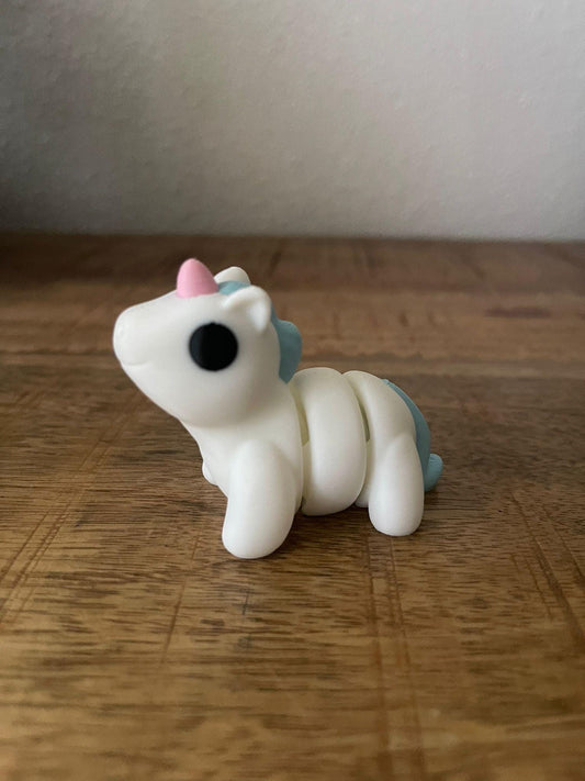 Kleine Unicorn Speelfiguur - 3D Geprint - 3DPrintingArtist