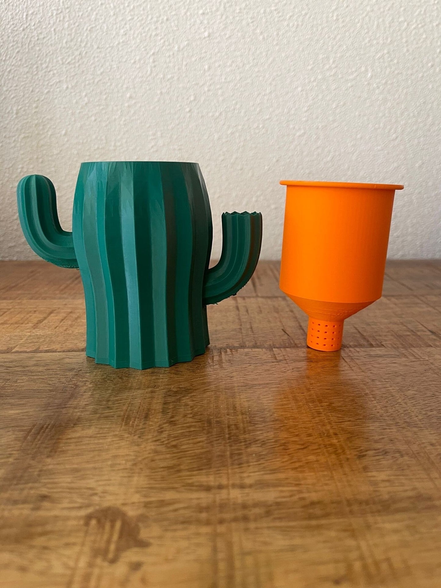 Cactus zelf water gevende bloem pot - 3D Geprint - 3DPrintingArtist