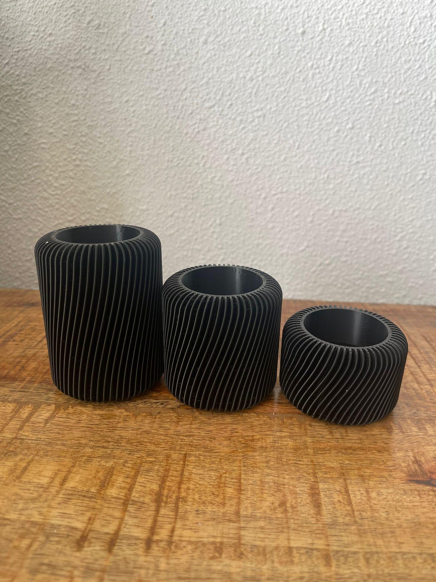 Elegant Ripple Waxinelichthouder Set - 3D Geprint - 3DPrintingArtist