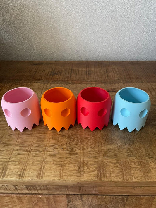 Pacman spookje bloempot - 3D Geprint - 3DPrintingArtist